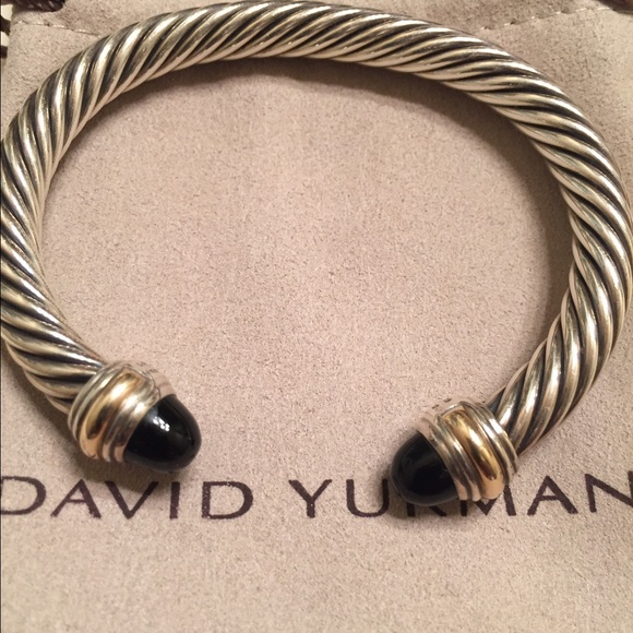Authentic David Yurman 7mm cable onyx bracelet