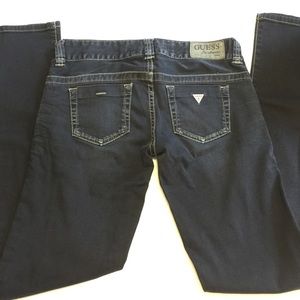 Guess Daredevil skinny leg dark wash stretch jeans