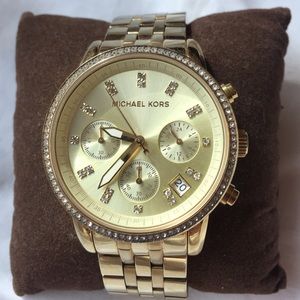 Gorgeous Michael Kors Gold/Crystal Watch