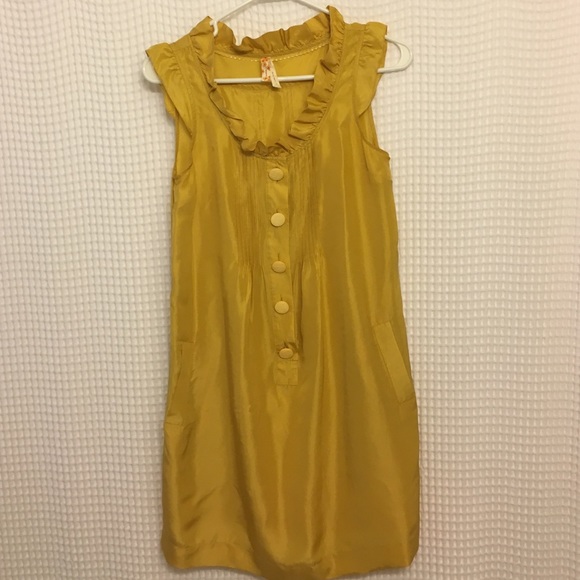 Anthropologie Maeve Mustard Dress