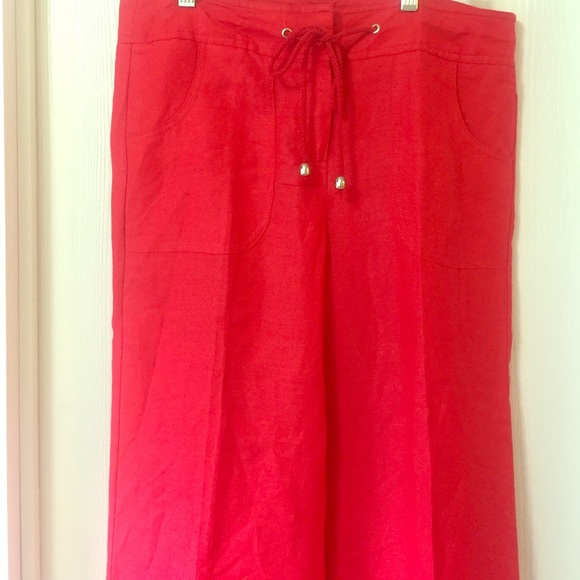 Sharagano Summer Red Pants-EUC size 8