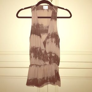 Parker silk top, blouse, halter, peplum top