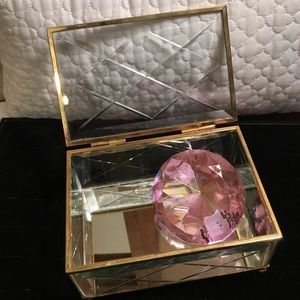 Leaded glass jewelry box