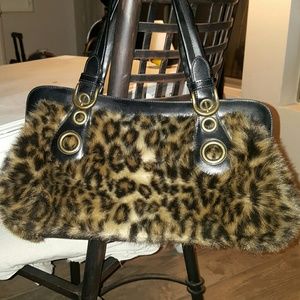 Faux fur handbag