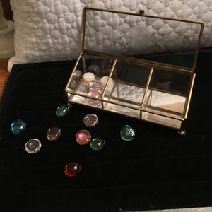 Leaded glass jewelry box