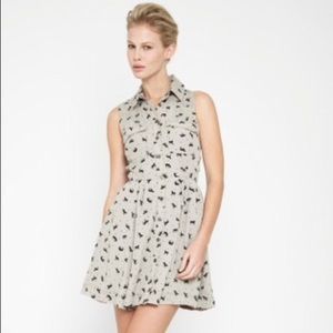 BCBGEneration Gray print Front pocket dress Size 8