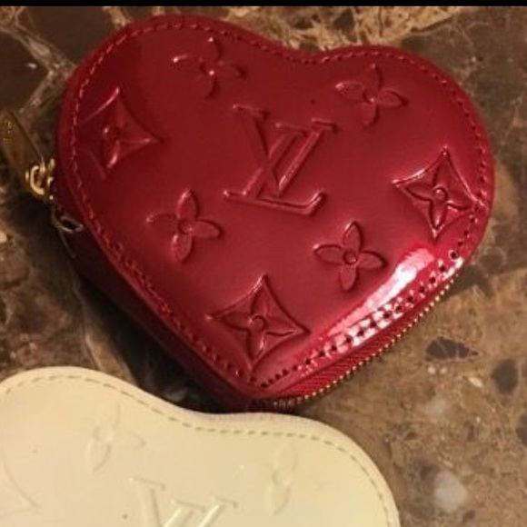 Red heart shape coin purse