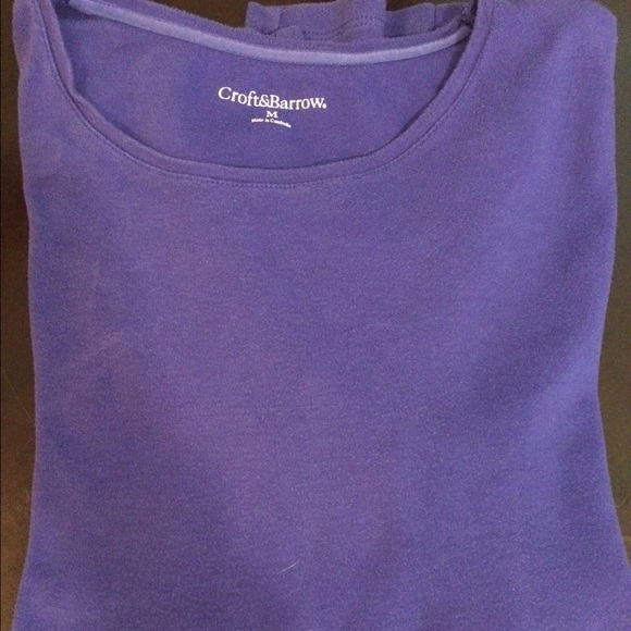 Purple long sleeve tee.
