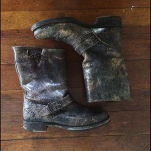 Frye Distressed Veronica Slouch Short Boot