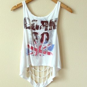NEW LISTING: "BORN TO ROCK" CUTOUT TANK!