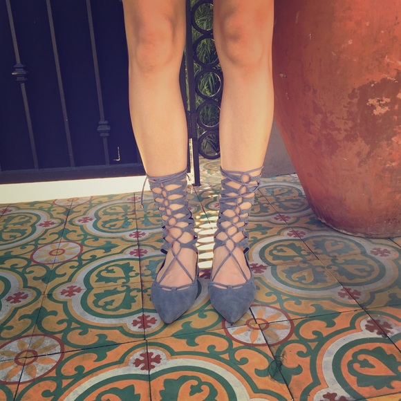 Jeffrey Campbell Atrium-hi grey suede flat