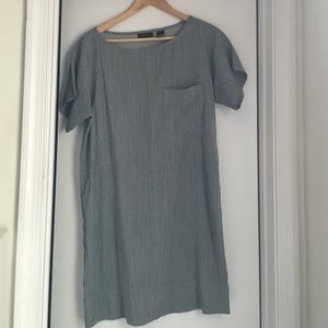 Gray shift dress