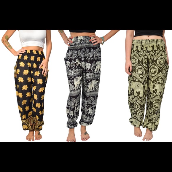 Black/white and pink/black "The Elephant Pants"