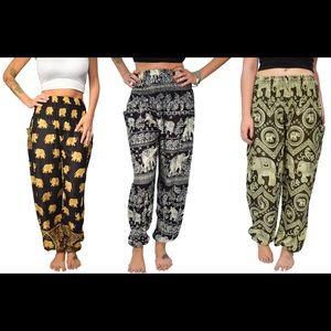 Black/white and pink/black "The Elephant Pants"