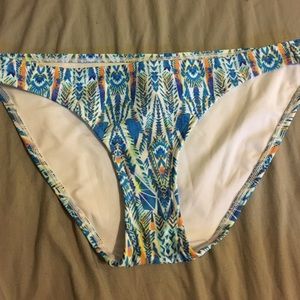Aerie tribal blue bikini bottom medium