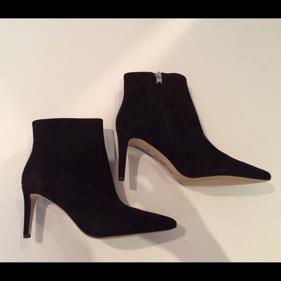 Brand New Sam Edelman Black Suede Ankle Boots