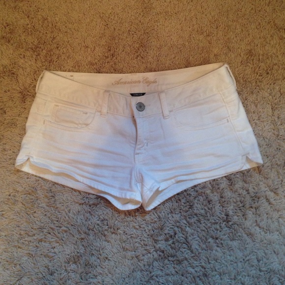 American Eagle White Denim Shorts