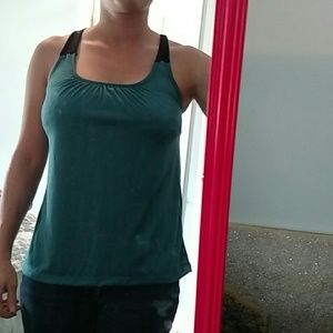 Green and black tank