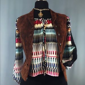 ‼️ FINAL SALE ‼️Brown Real Suede Leather Vest