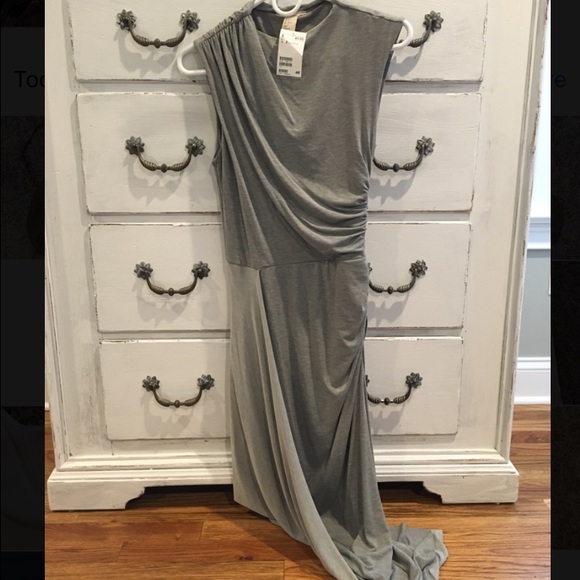 New H&M gray asymmetric dress.