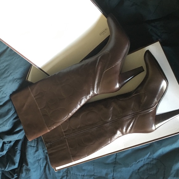 Leather Coach boots BRAND NEW NEVER WORN
