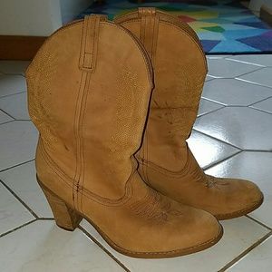 Steve Madden stack heel cowboy boots