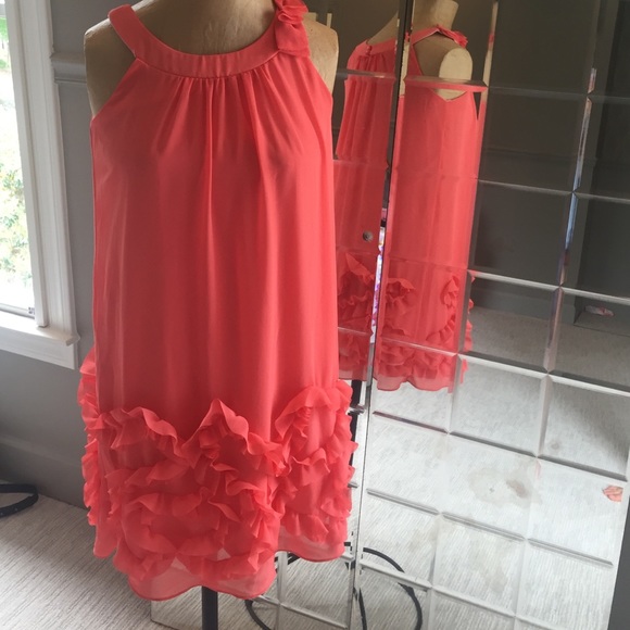 Chiffon ruffle dress