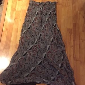 Paisley Print Maxi Skirt