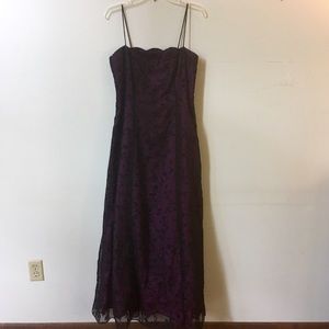 Cache Beaded Velvet Patterned Prom Gown