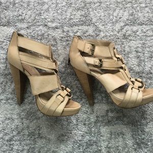Aldo tan leather strappy sandals