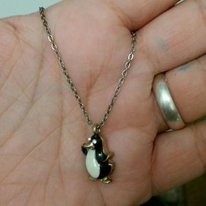 Penguin pendant with chain