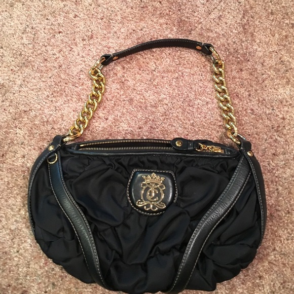 Juicy Couture Black and Gold Handbag