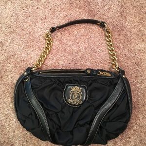 Juicy Couture Black and Gold Handbag