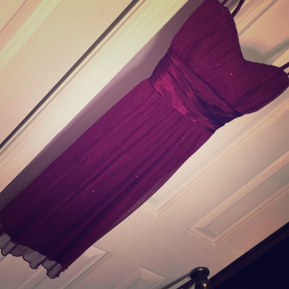 Purple Sparkly & Silky Dress