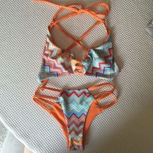 Mora cross back bikini size small