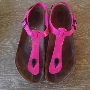 Bright pink worn once Birkenstocks size 40.