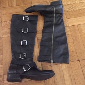 Black knee high dolce vita motorcycle boots