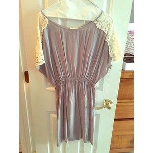 Ya Los Angeles grey/blue and lace dress