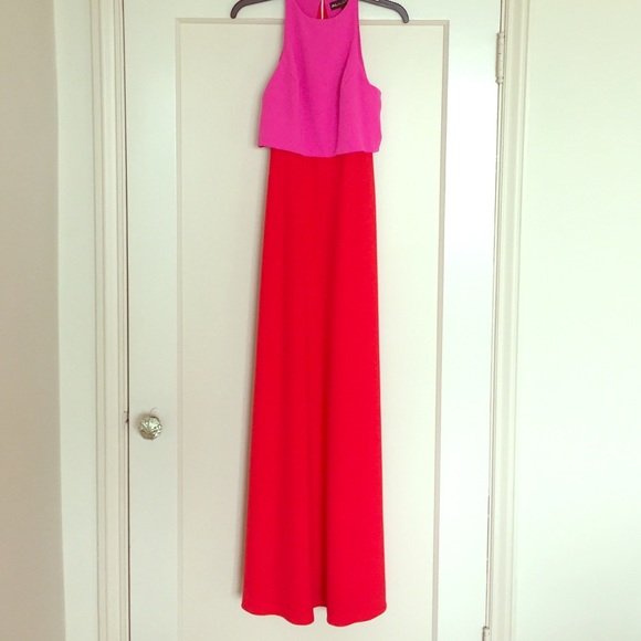 Jill by Jill Stuart Color Block Popover Crepe Gown - Picture 1 of 4