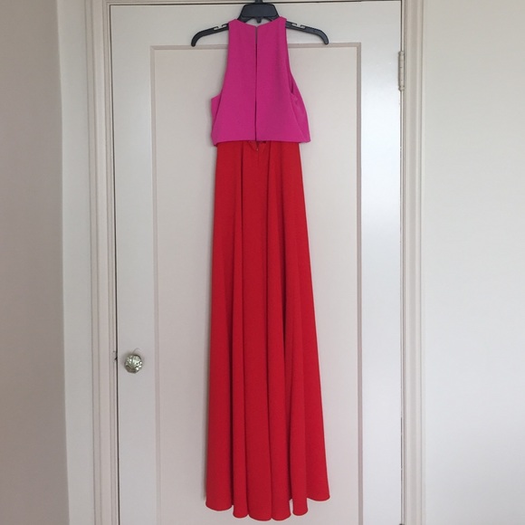 Jill by Jill Stuart Color Block Popover Crepe Gown - Picture 3 of 4