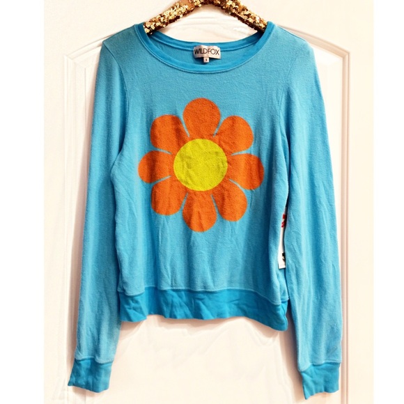 Wildfox Tops - •WILDFOX• Flower Power Baggy Beach Jumper