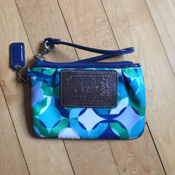 Coach "Poppy" wristlet purse