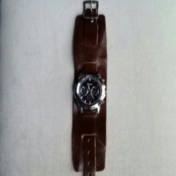 Icewave chronograph fashion watch, brown leather main image 4