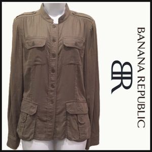 Banana Republic vintage 💯% cotton military shirt