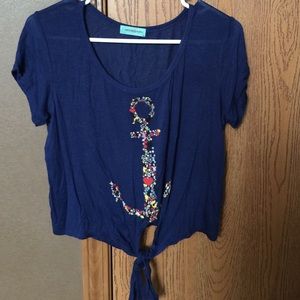 Crop top with anchor design