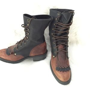 Beautiful leather lace up Avonite boots
