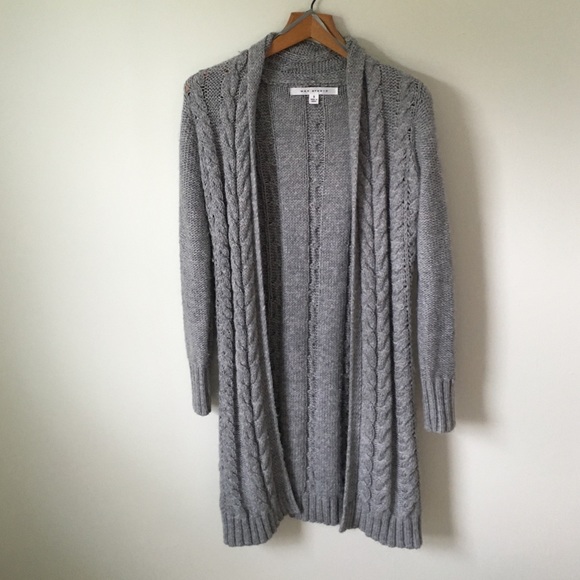 Braided wool cardigan.