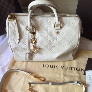 Authentic Louis Vuitton White Speedy bag