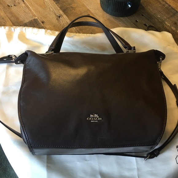 Coach sable colored cross body bag