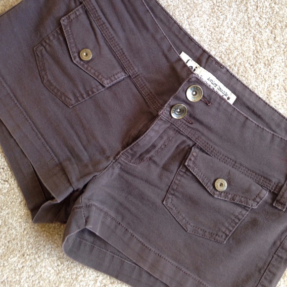 L.e.i. Brown casual button-pocket shorts